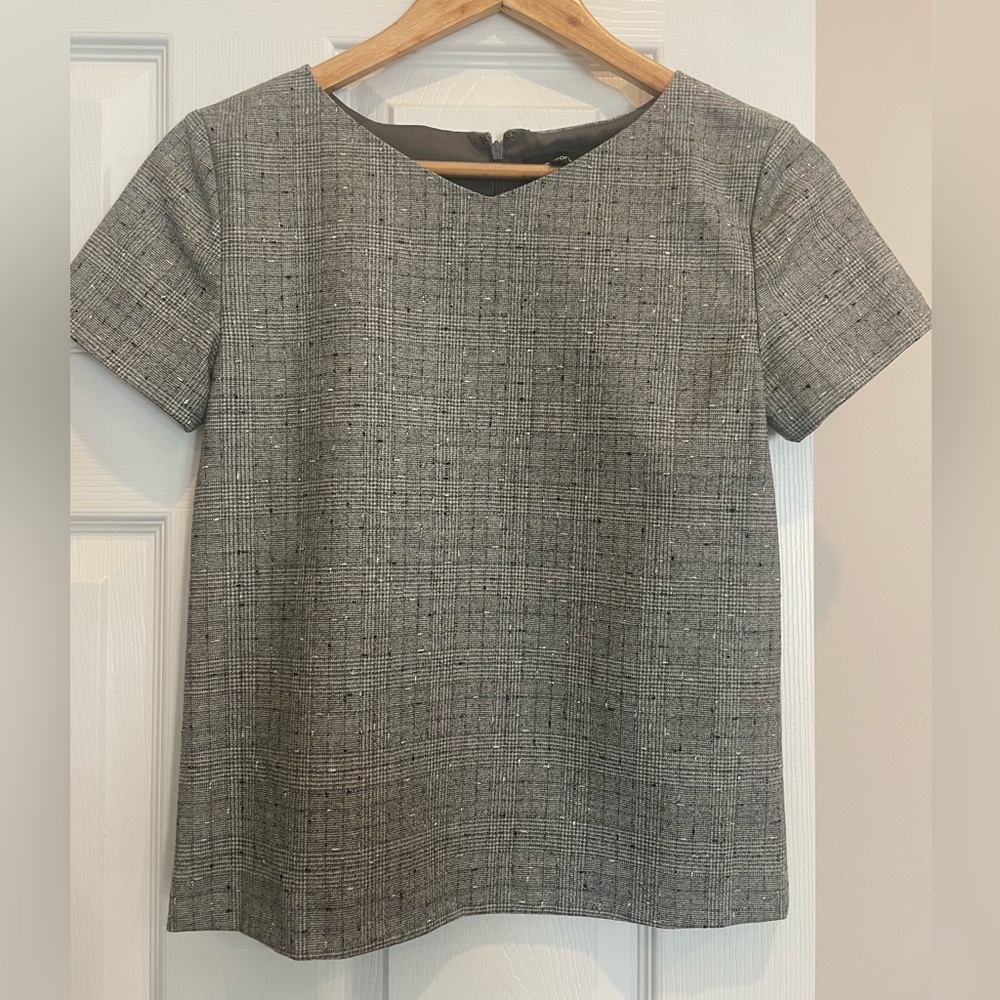 Theory Wool Short-Sleeve Shirt